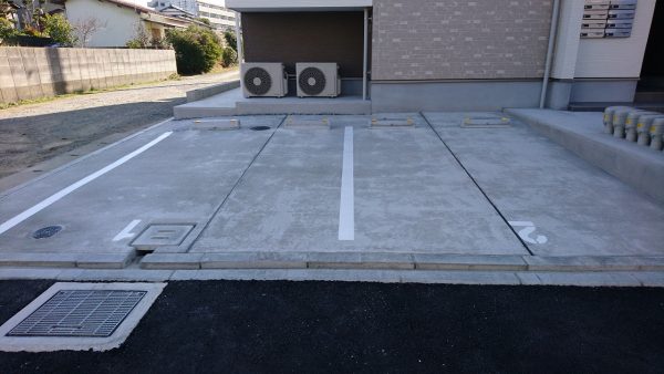古賀市　アパート駐車場白線塗装