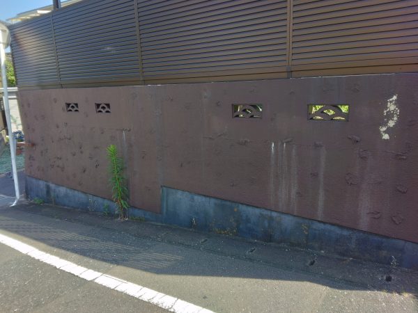 福岡市早良区　ブロック塀塗装